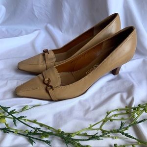 Salvatore Ferragamo Nude Leather Pointed Heels